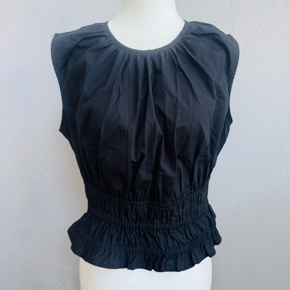 NWOT J Crew Hyacinth Smocked Waist Peplum Sleeveless Top - Picture 5 of 11